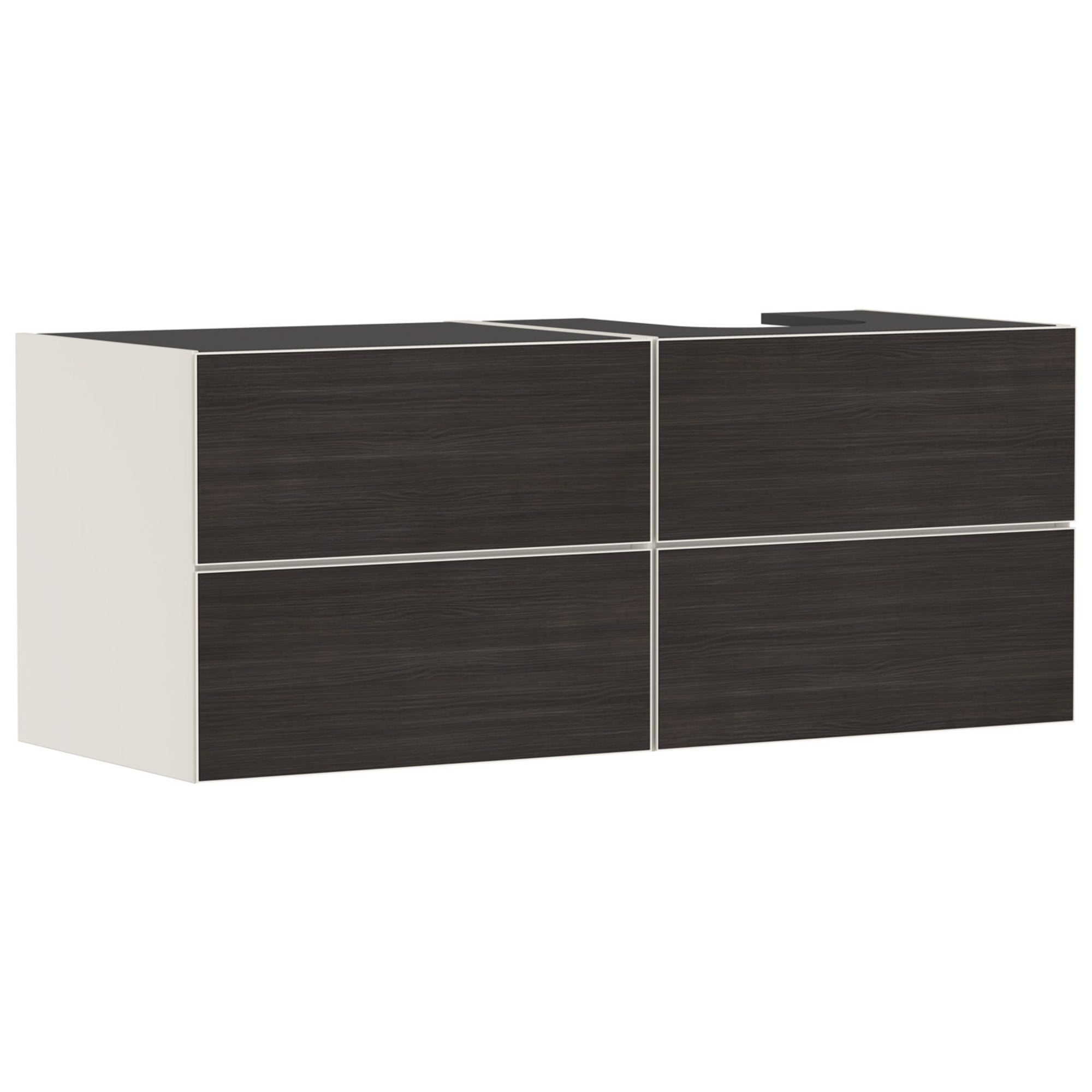 Hansgrohe Xevolos E Lavabo Dolabı 137x55 cm 4 Çekmeceli Konsol İçin Sağ Mat Kum Beji-Koyu Meşe 54240730