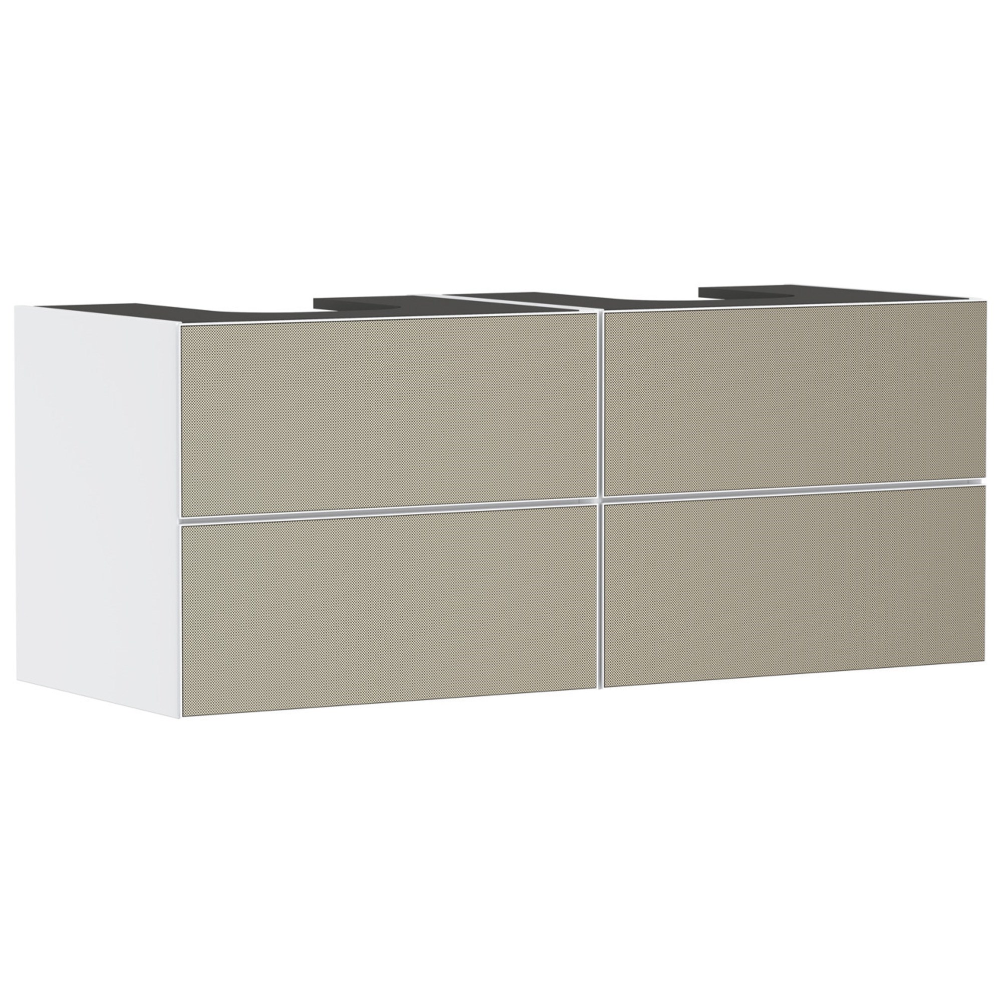 Hansgrohe Xevolos E Lavabo Dolabı 137x55 cm 4 Çekmeceli Konsol İçin Mat Beyaz-Desenli Bronz 54196390