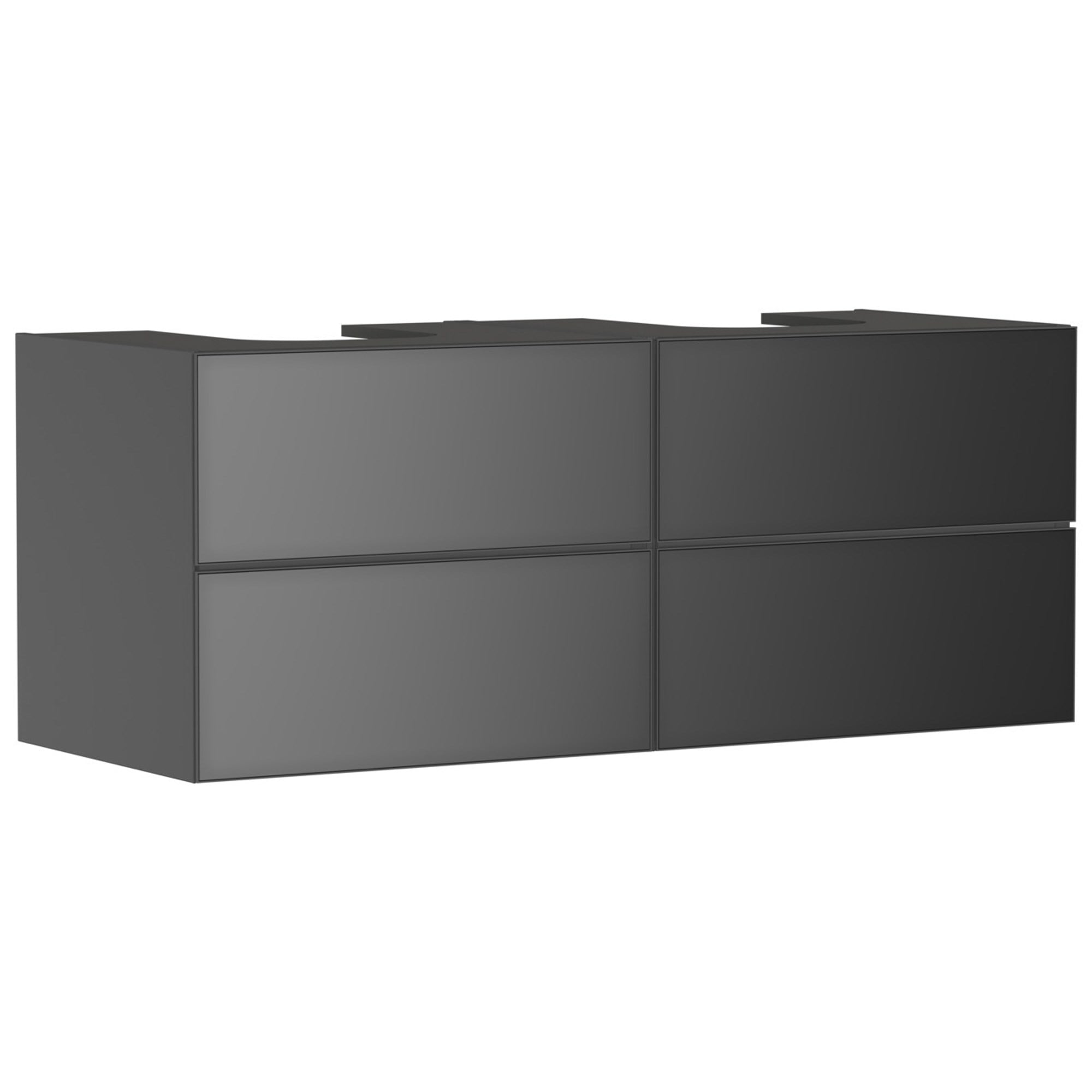 Hansgrohe Xevolos E Lavabo Dolabı 137x55 cm 4 Çekmeceli Konsol İçin Mat Arduvaz Gri-Metalik Arduvaz Gri 54198770