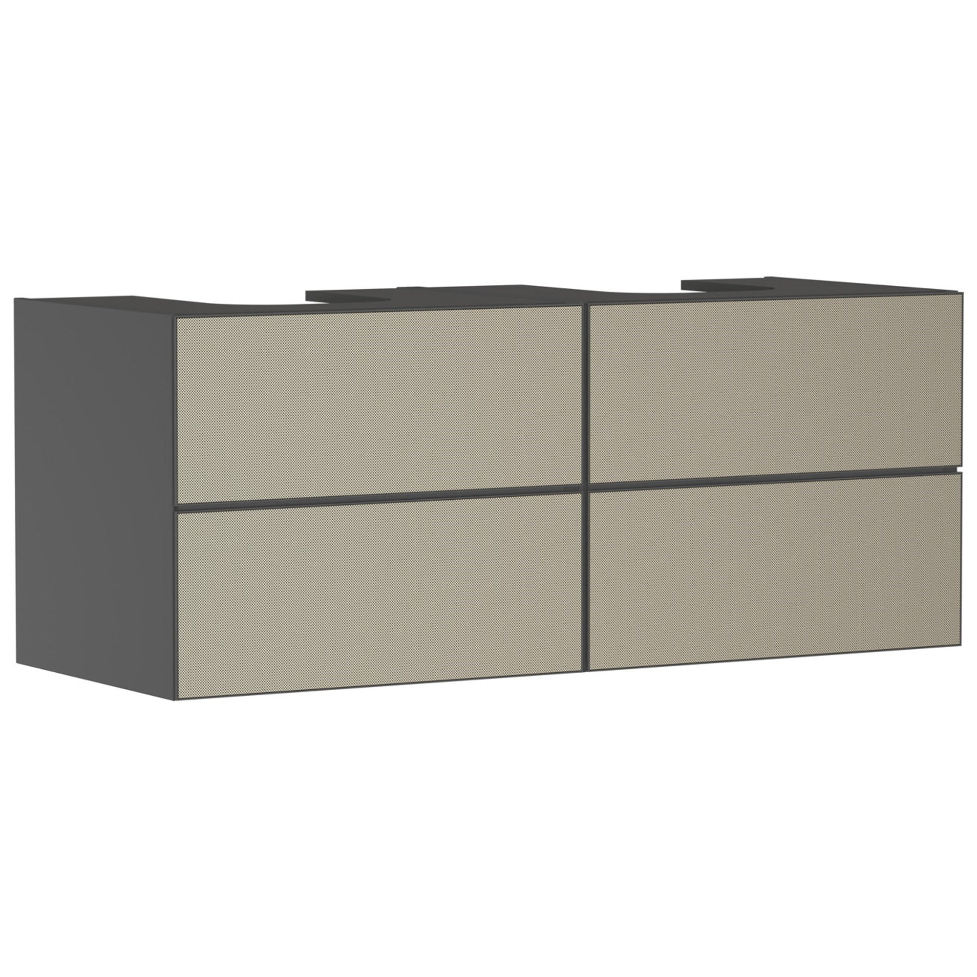 Hansgrohe Xevolos E Lavabo Dolabı 137x55 cm 4 Çekmeceli Konsol İçin Mat Arduvaz Gri-Desenli Bronz 54198390