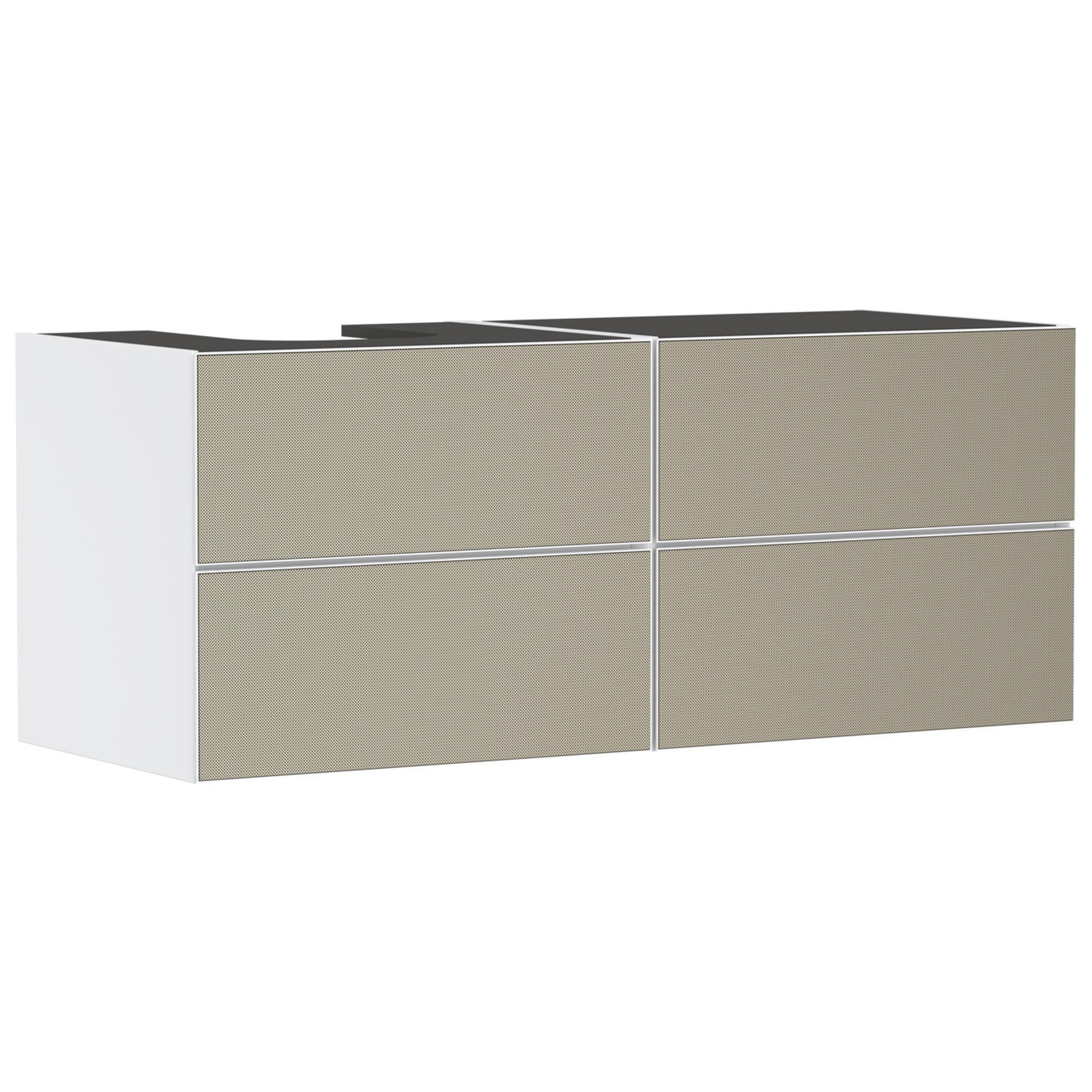 Hansgrohe Xevolos E Lavabo Dolabı 137x55 cm 4 Çekmeceli Konsol İçin Sol Mat Beyaz-Desenli Bronz 54236390