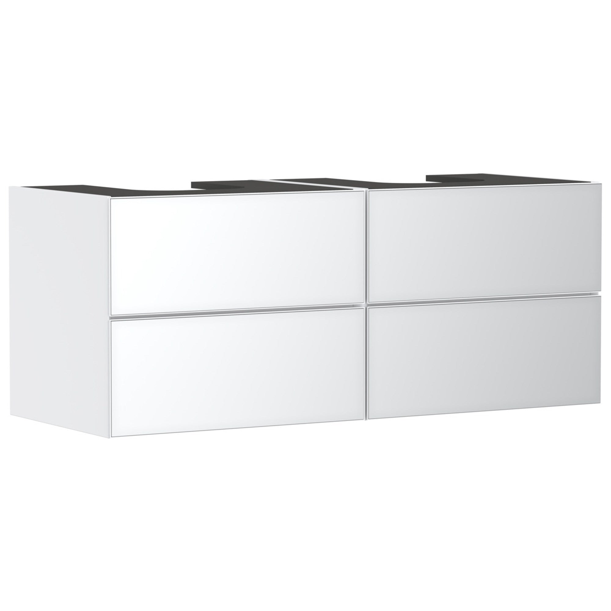 Hansgrohe Xevolos E Lavabo Dolabı 137x55 cm 4 Çekmeceli Konsol İçin Mat Beyaz-Metalik Beyaz 54196320