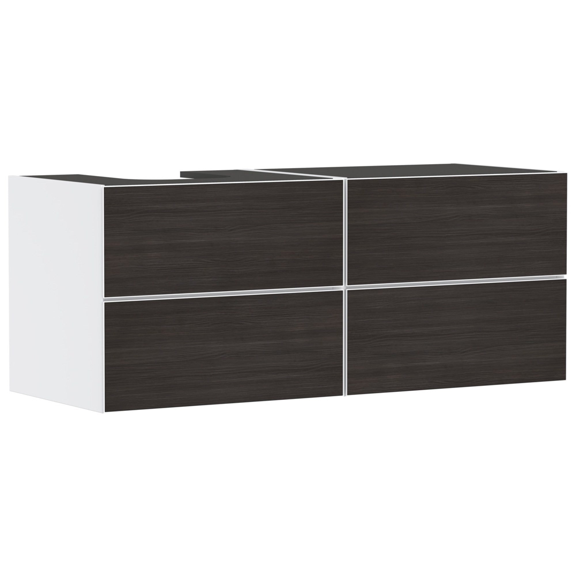 Hansgrohe Xevolos E Lavabo Dolabı 137x55 cm 4 Çekmeceli Konsol İçin Sol Mat Beyaz-Koyu Meşe 54236730
