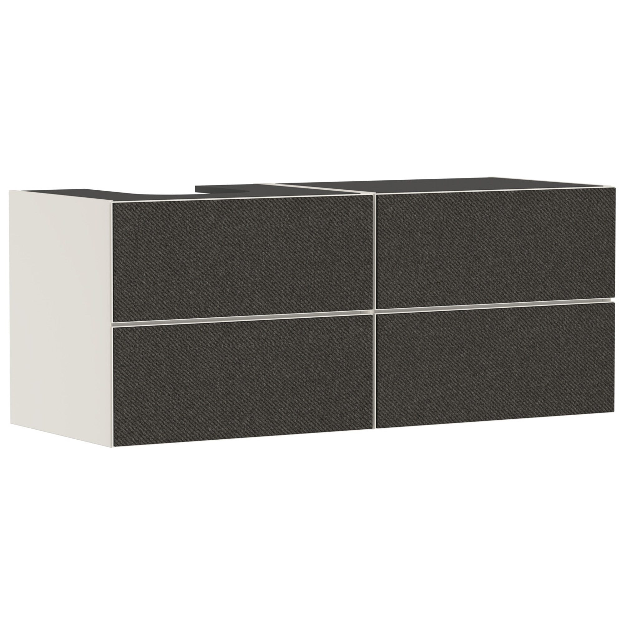 Hansgrohe Xevolos E Lavabo Dolabı 137x55 cm 4 Çekmeceli Konsol İçin Sol Mat Kum Beji-Koyu Gri Tekstil 54237660