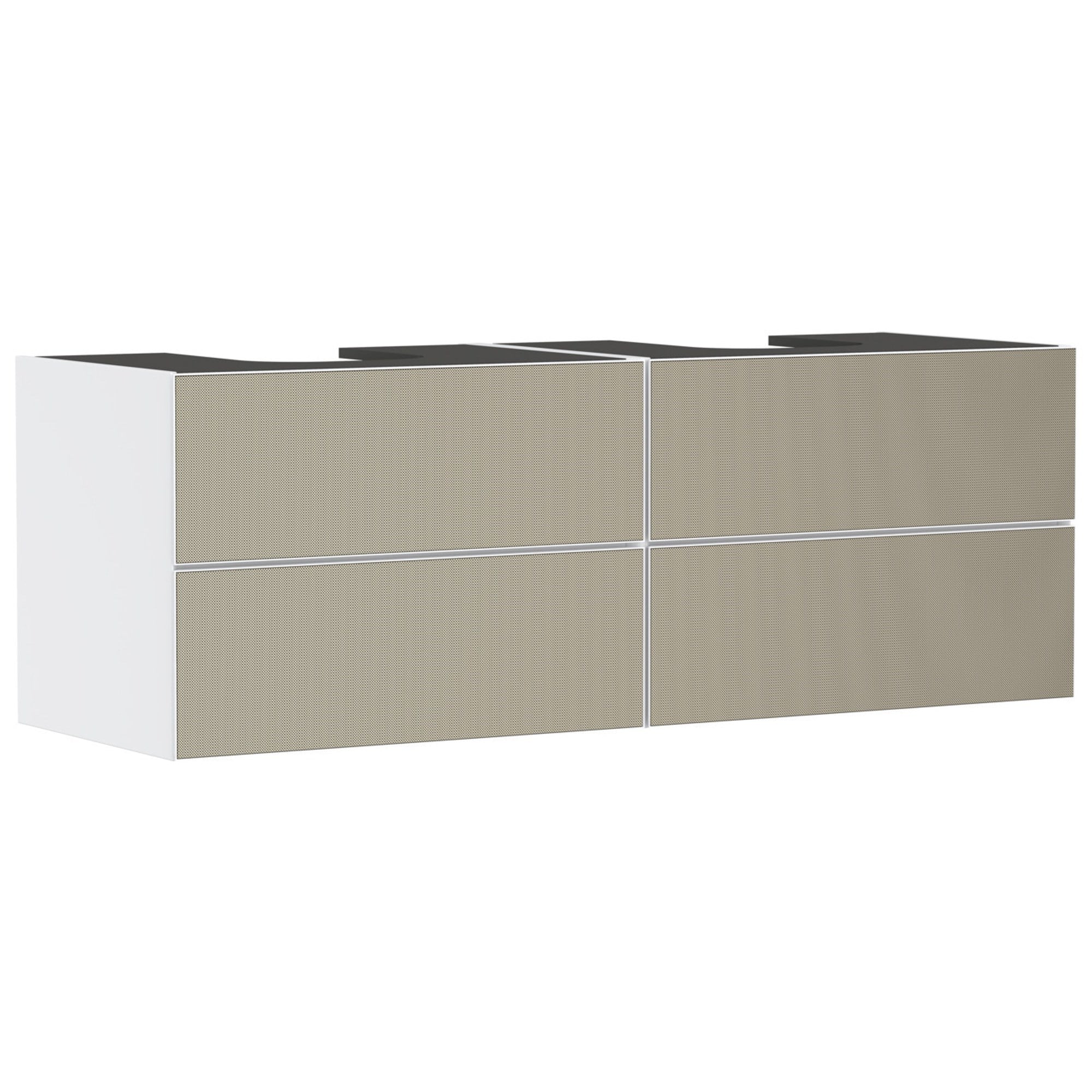 Hansgrohe Xevolos E Lavabo Dolabı 157x55 cm 4 Çekmeceli Konsol İçin Mat Beyaz-Desenli Bronz 54199390