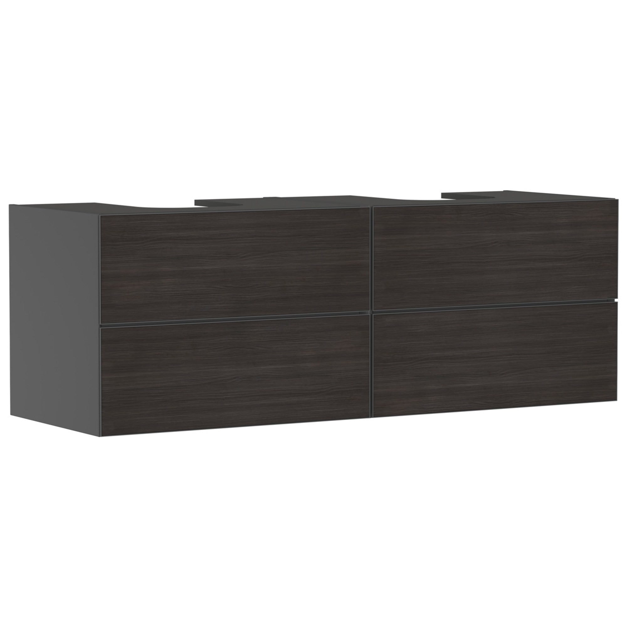 Hansgrohe Xevolos E Lavabo Dolabı 157x55 cm 4 Çekmeceli Konsol İçin Mat Arduvaz Gri-Koyu Meşe 54201730