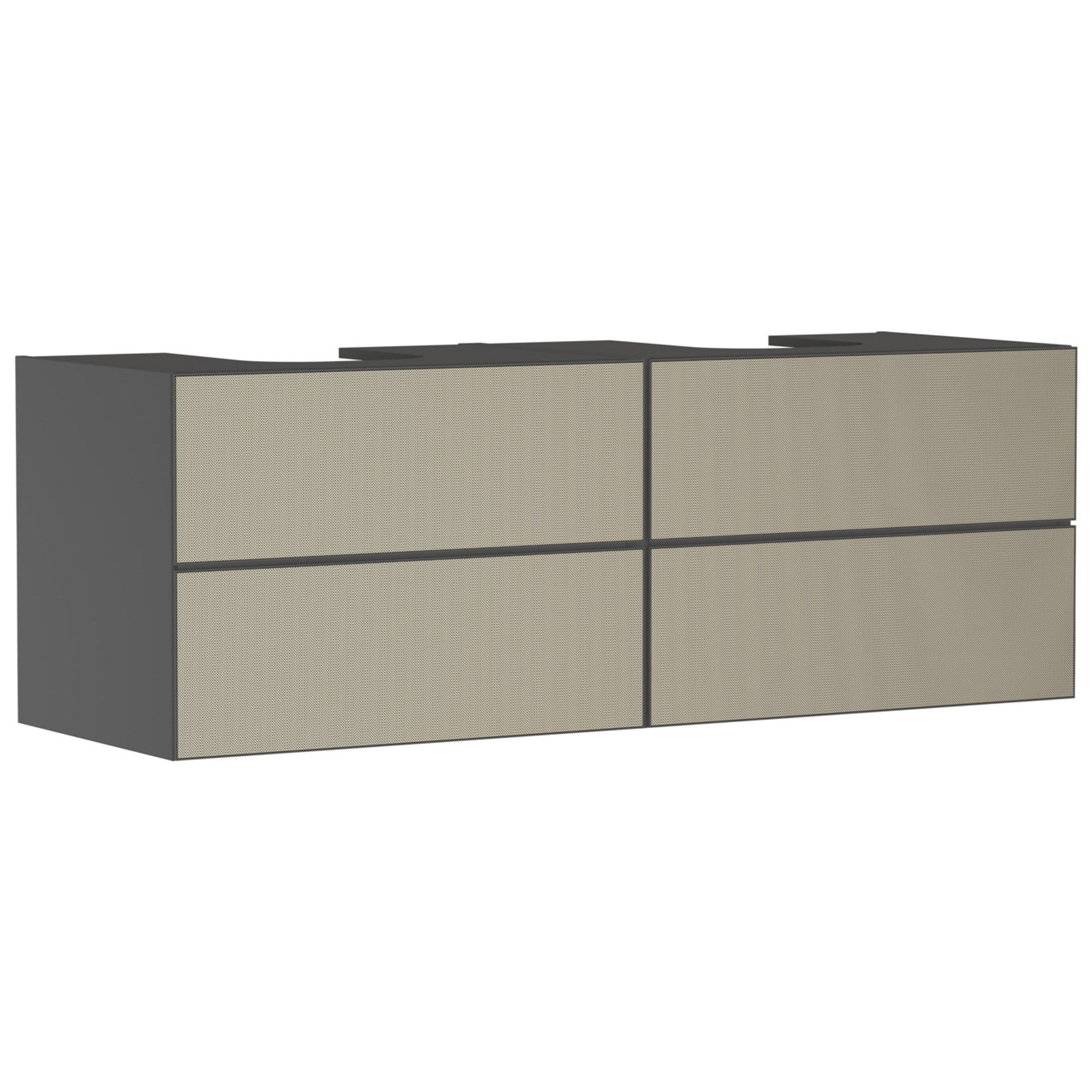 Hansgrohe Xevolos E Lavabo Dolabı 157x55 cm 4 Çekmeceli Konsol İçin Mat Arduvaz Gri-Desenli Bronz 54201390
