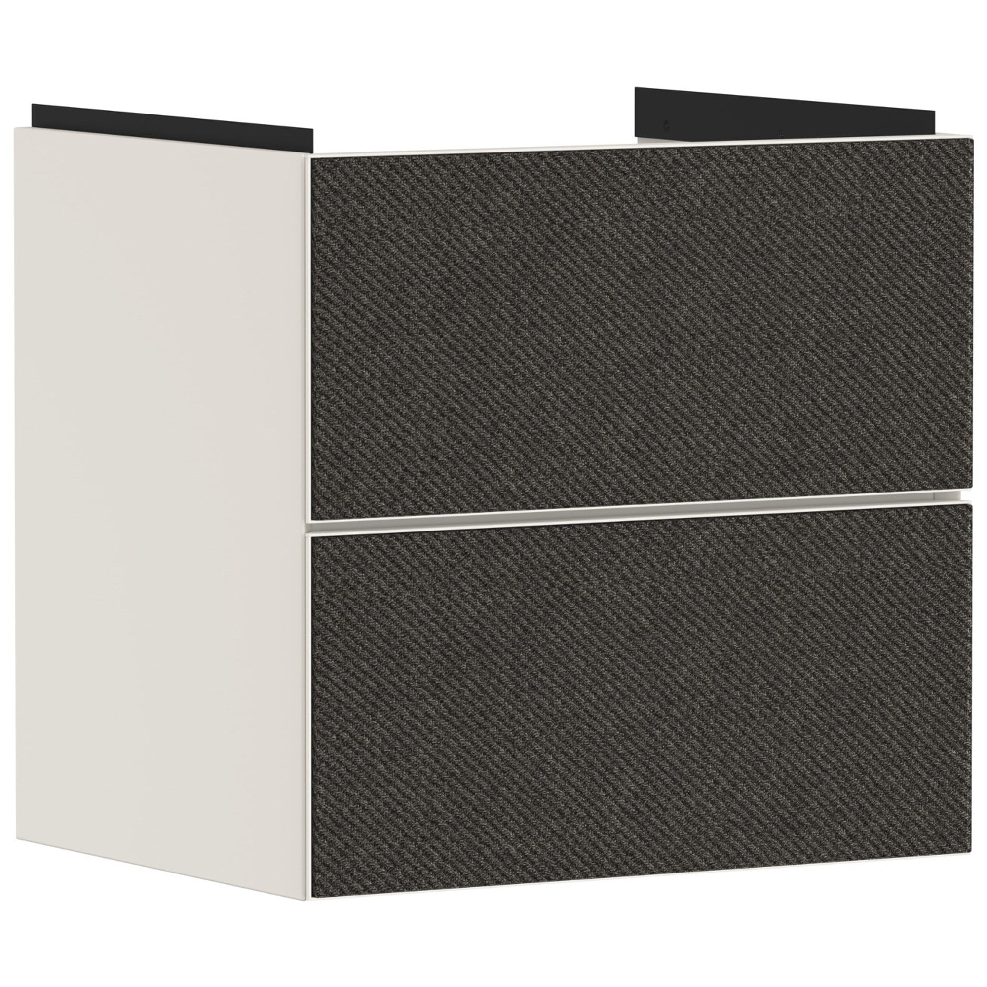Hansgrohe Xevolos E Lavabo Dolabı 58x47,5 cm 2 Çekmeceli Mat Kum Beji-Koyu Gri Tekstil 54176660