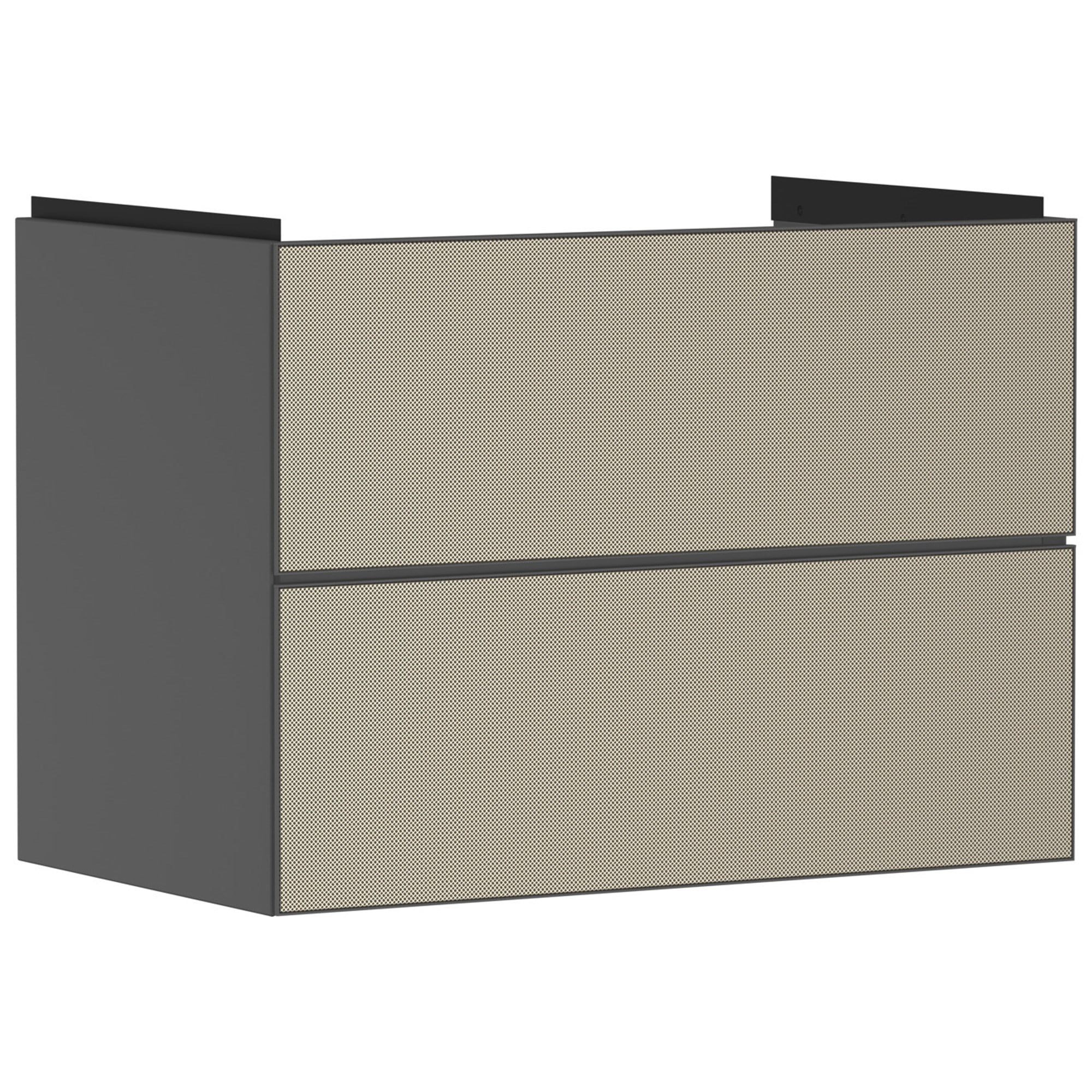 Hansgrohe Xevolos E Lavabo Dolabı 78x47,5 cm 2 Çekmeceli Mat Arduvaz Gri-Desenli Bronz 54180390