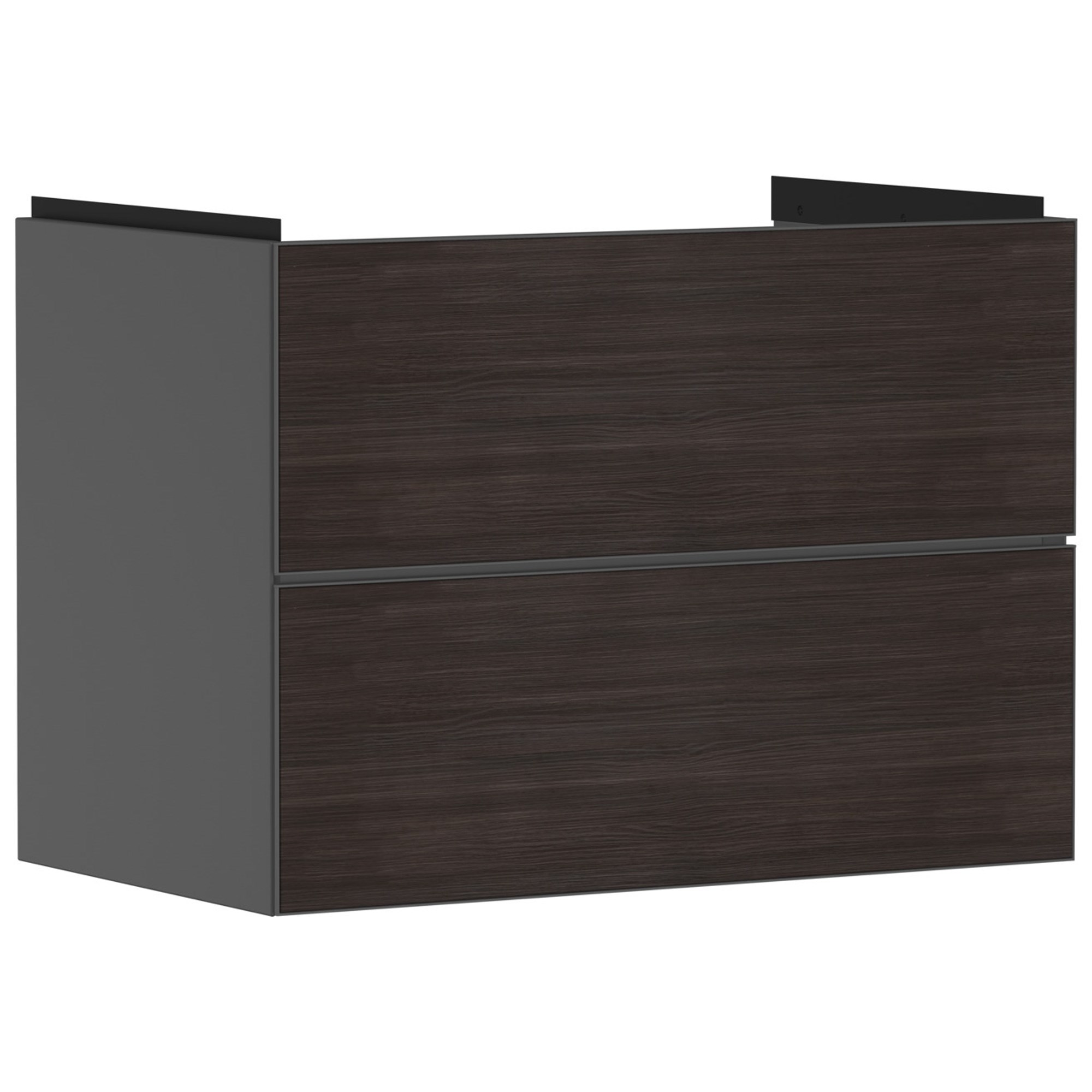 Hansgrohe Xevolos E Lavabo Dolabı 78x47,5 cm 2 Çekmeceli Mat Arduvaz Gri-Koyu Meşe 54180730
