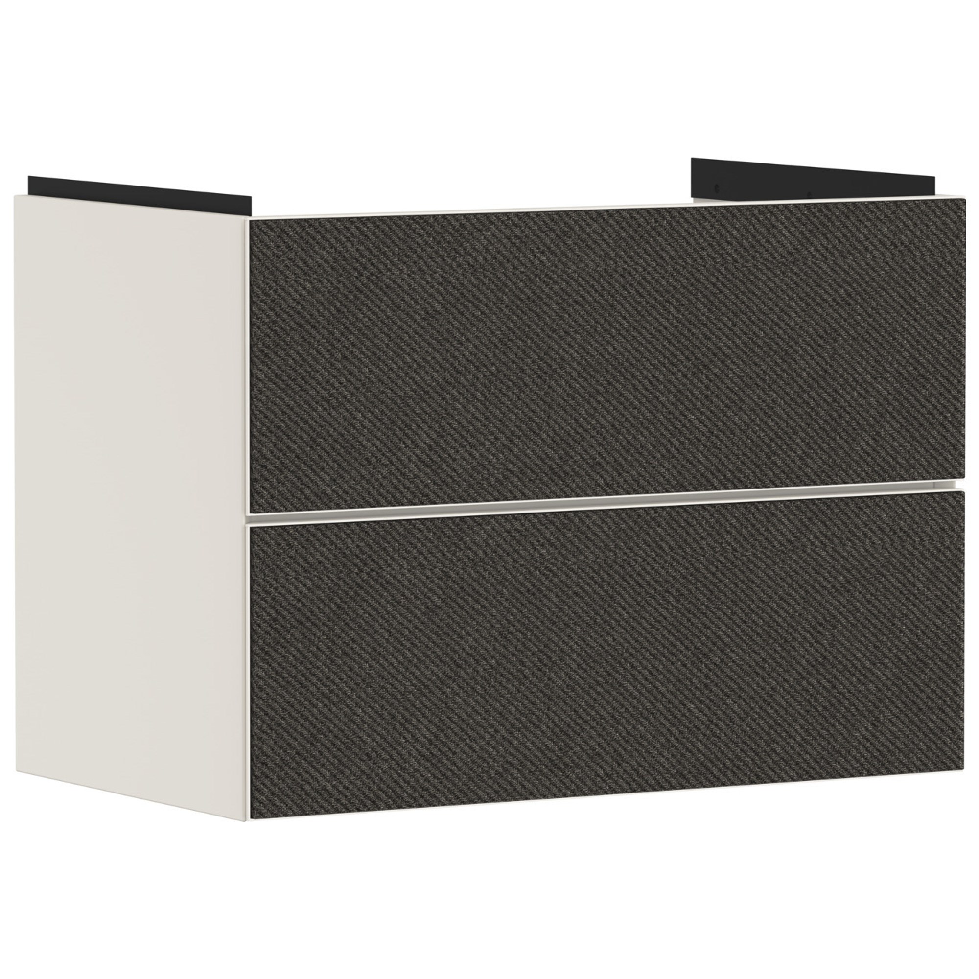 Hansgrohe Xevolos E Lavabo Dolabı 78x47,5 cm 2 Çekmeceli Mat Kum Beji-Koyu Gri Tekstil 54179660