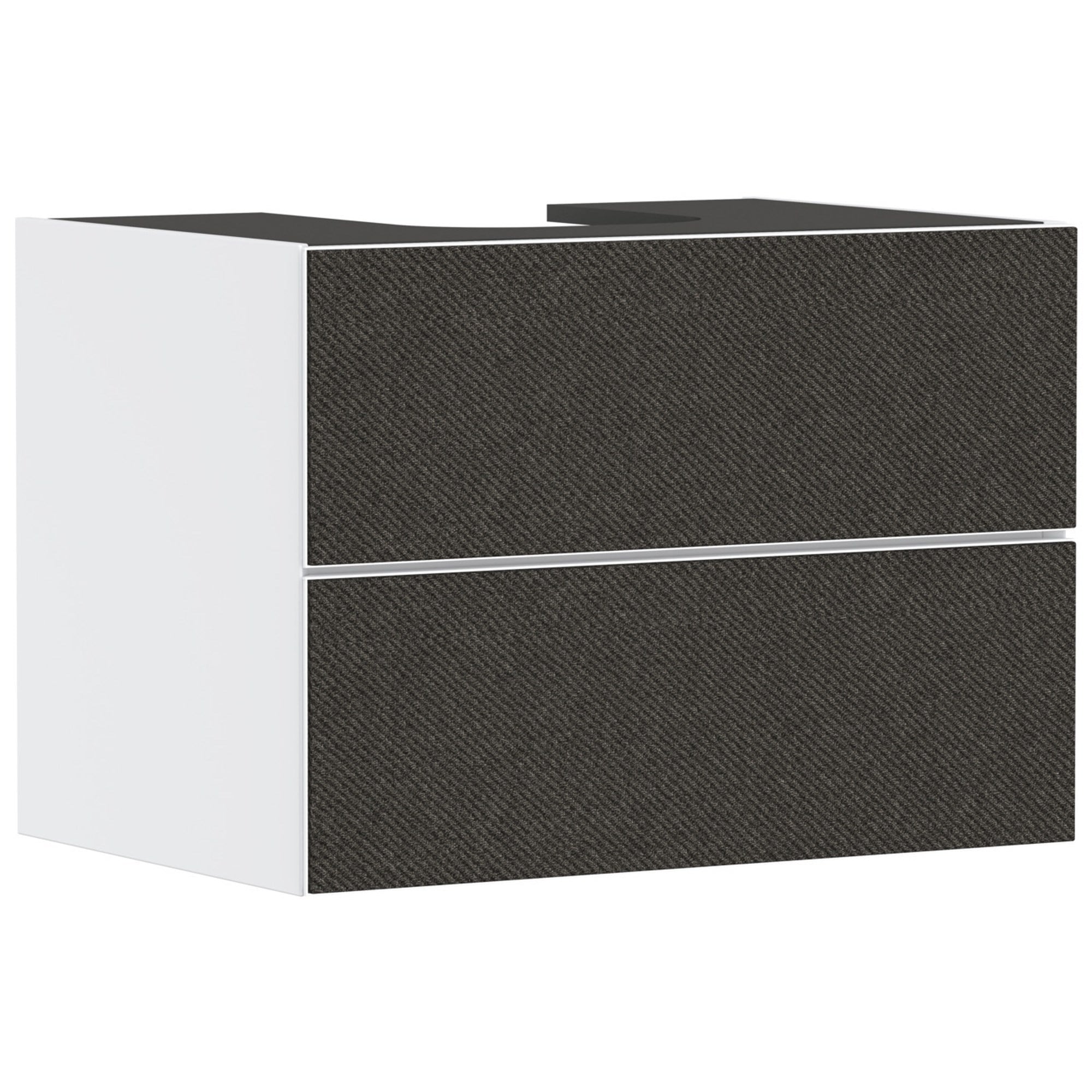 Hansgrohe Xevolos E Lavabo Dolabı 78x55 cm 2 Çekmeceli Konsol İçin Mat Beyaz-Koyu Gri Tekstil 54187660