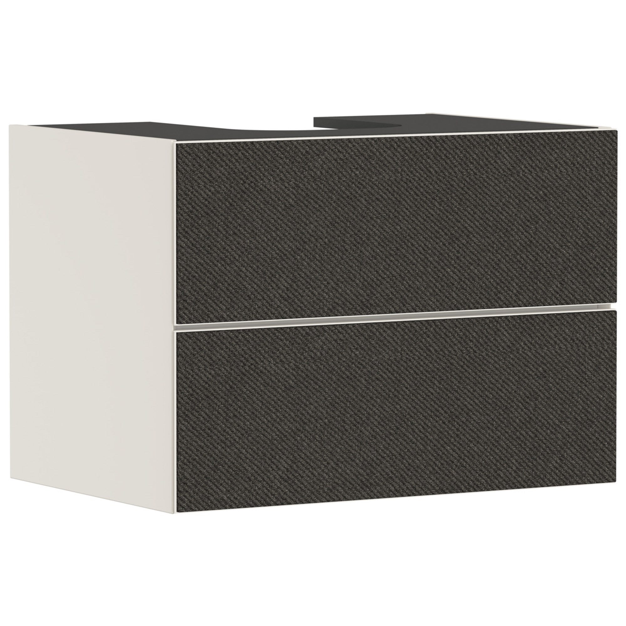 Hansgrohe Xevolos E Lavabo Dolabı 78x55 cm 2 Çekmeceli Konsol İçin Mat Kum Beji-Koyu Gri Tekstil 54188660