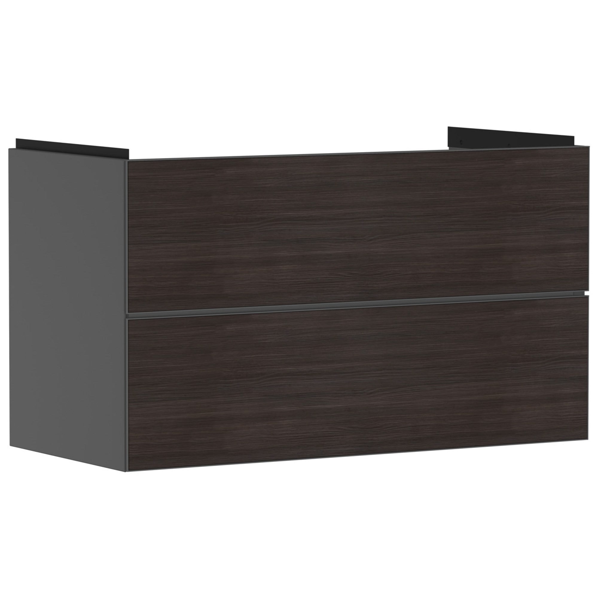 Hansgrohe Xevolos E Lavabo Dolabı 98x47,5 cm 2 Çekmeceli Mat Arduvaz Gri-Koyu Meşe 54183730