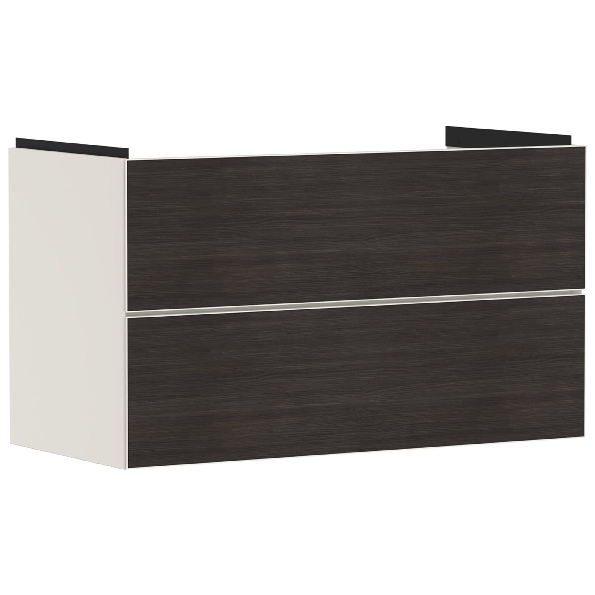 Hansgrohe Xevolos E Lavabo Dolabı 98x47,5 cm 2 Çekmeceli Mat Kum Beji-Koyu Meşe 54182730