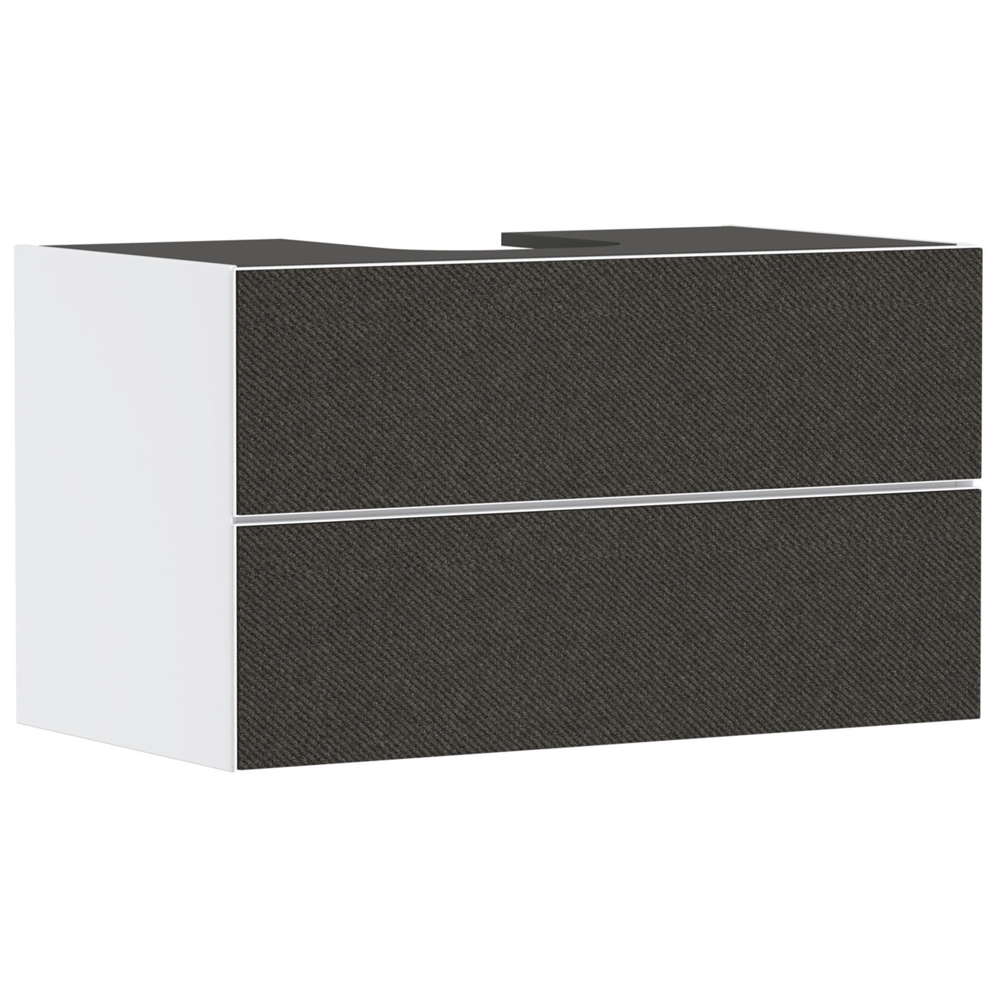 Hansgrohe Xevolos E Lavabo Dolabı 98x55 cm 2 Çekmeceli Konsol İçin Mat Beyaz-Koyu Gri Tekstil 54190660