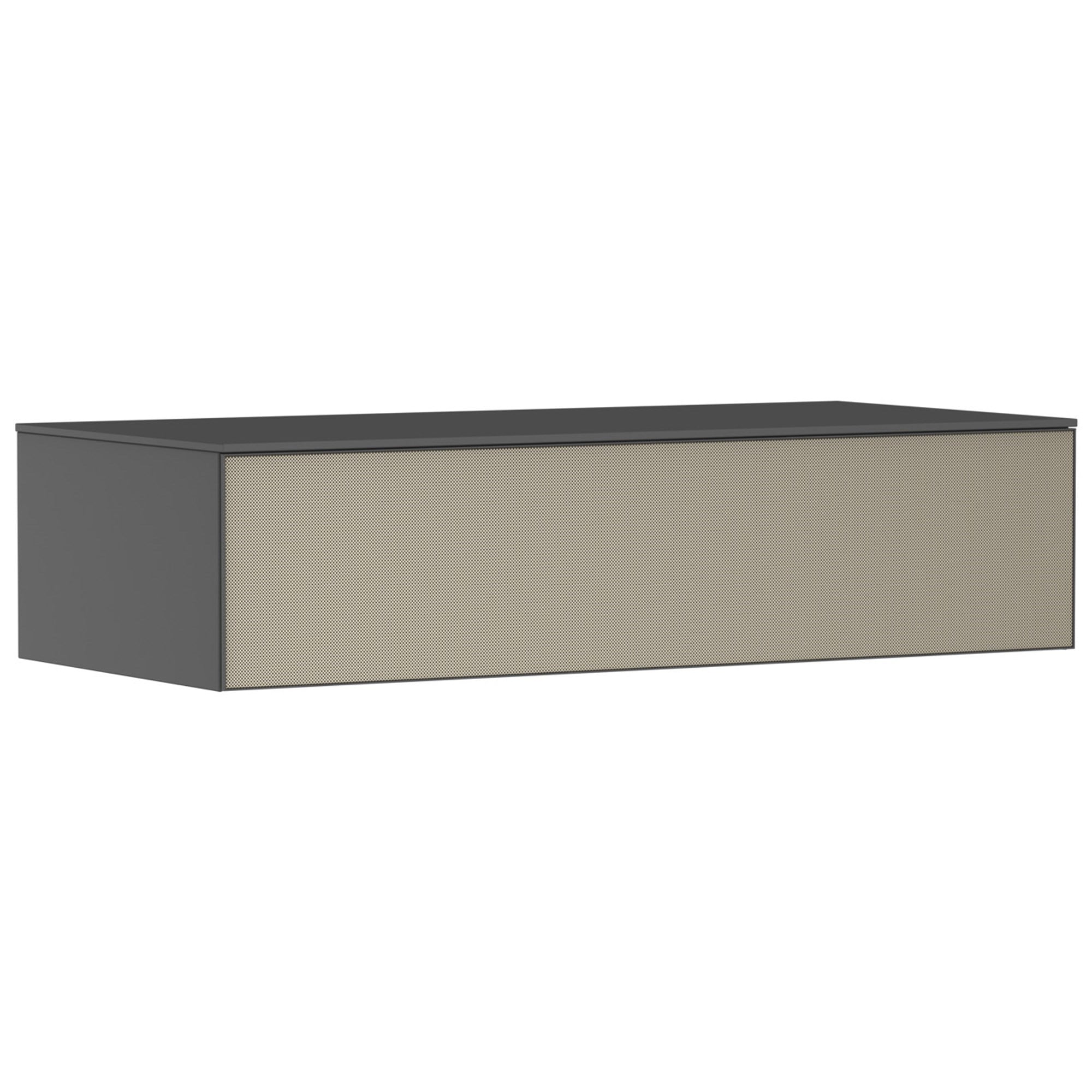 Hansgrohe Xevolos E Üst Tablalı Banyo Dolabı 118x55 cm 1 Çekmeceli Mat Arduvaz Gri-Desenli Bronz 54327390