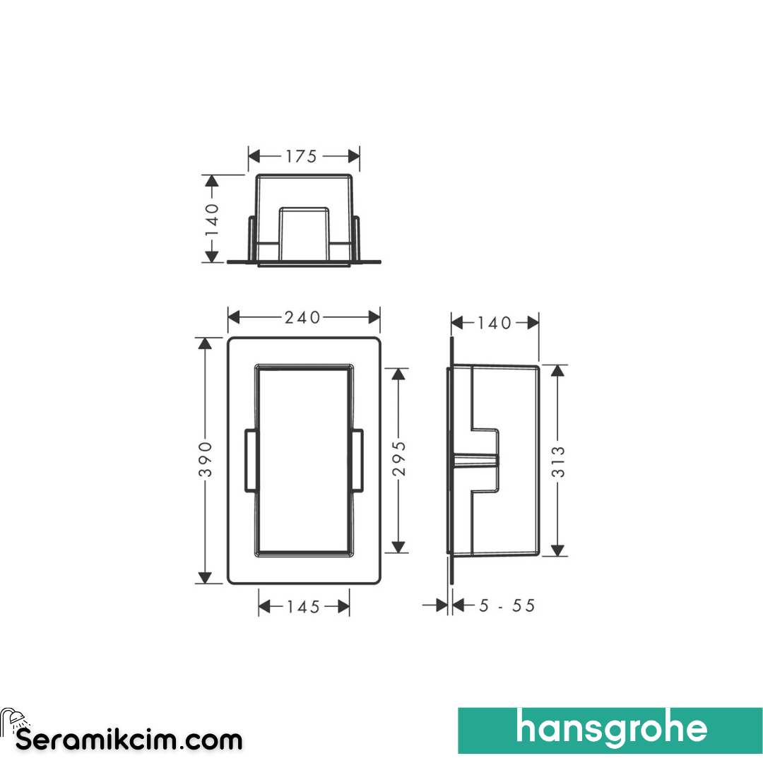 Hansgrohe Xtrastoris Rock Reces.Trash Bi.Mb