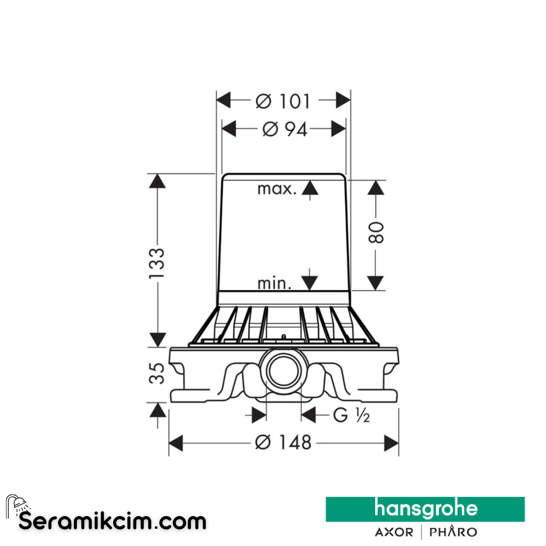 Hansgrohe Yerden İç Set 10452180