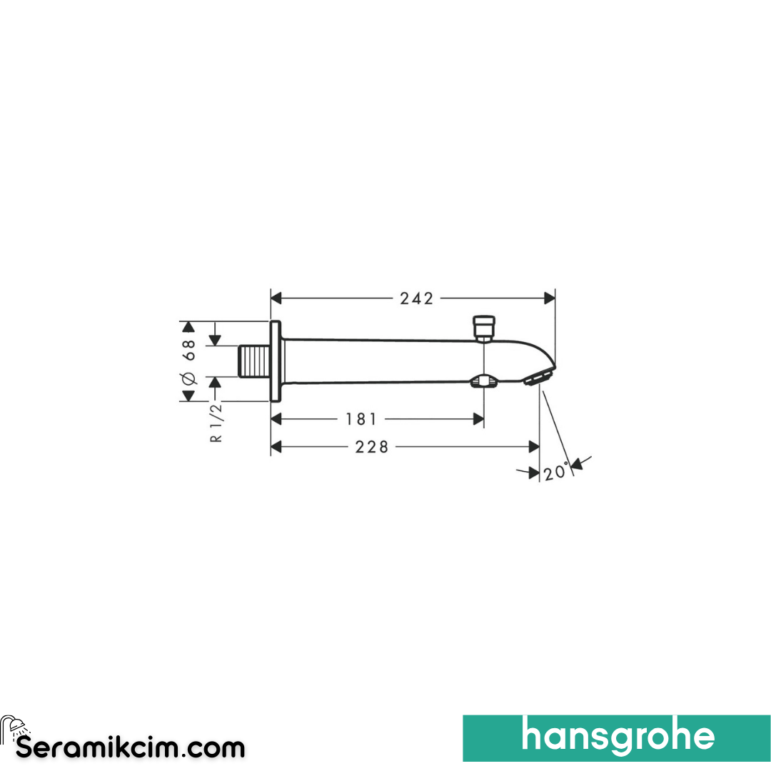 Hansgrohe Yönlendiricili 23 Cm. Krom 13424000