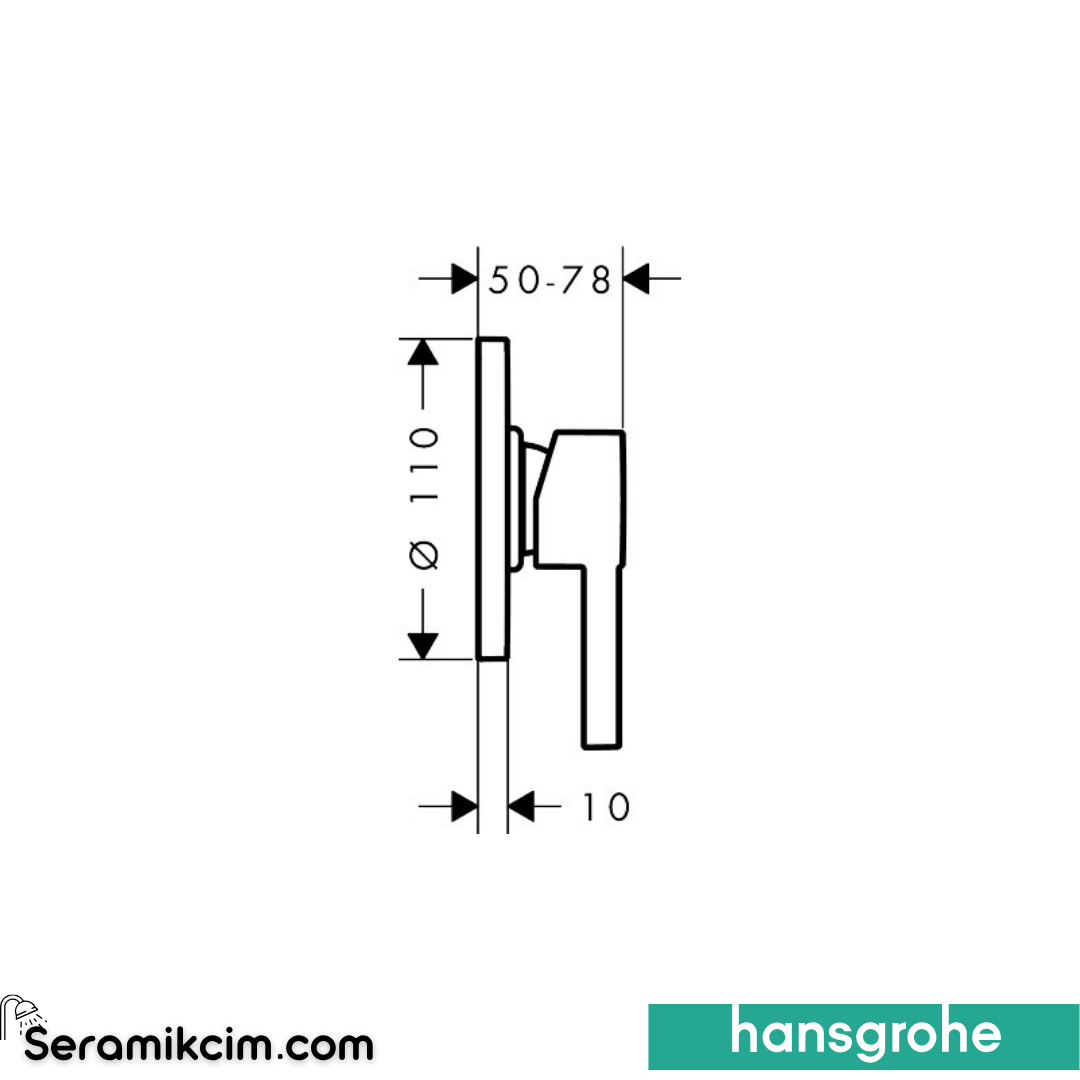 Hansgrohe Zesis S Ankastre Banyo Bataryası İç Takım İle 74618000