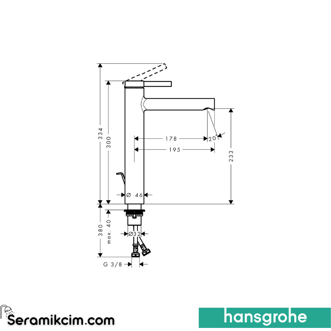 Hansgrohe Zesis S Çanak Lavabo Bataryası Coolstart Sifon Kumandalı Krom 74730000