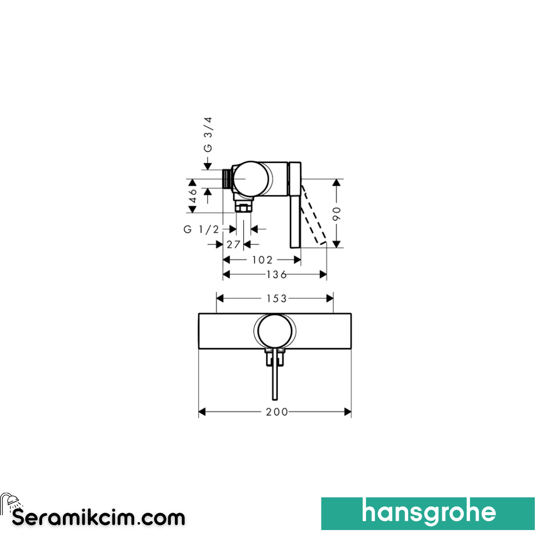 Hansgrohe Zesis S Duş Bataryası Mat Siyah 74622670