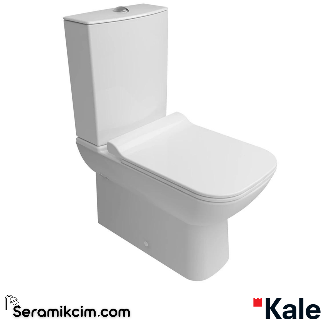 Kale Banyo Babel Duvara Sıfır Klozet Taharet Delikli+Alttan Çıkışlı Rezervuar+ Ultra Slim Smart Kapak - 610100100542