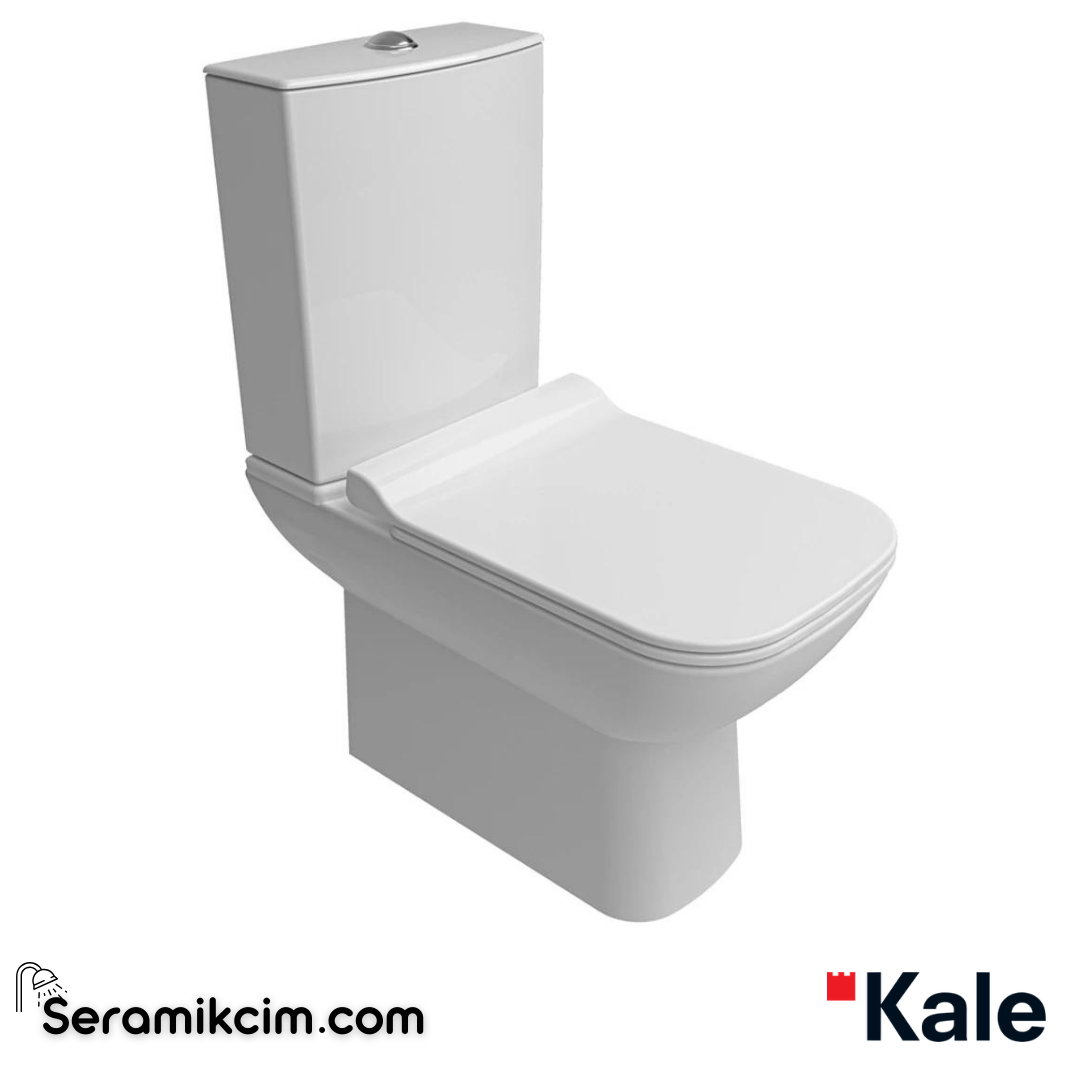 Kale Banyo Babel Unıversal Klozet Taharet Delikli+Alttan Çıkışlı Rezervuar+ Ultra Slim Smart Kapak - 610100100550