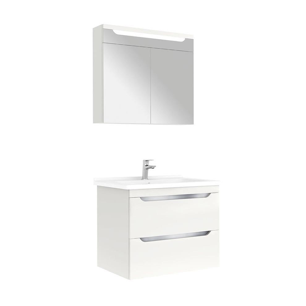 Kale Banyo Casilla 80cm Set (İdea 2.0 Lavabo+Lavabo Dolabı+Ayna Dolabı) Satin Gri - 610100201231