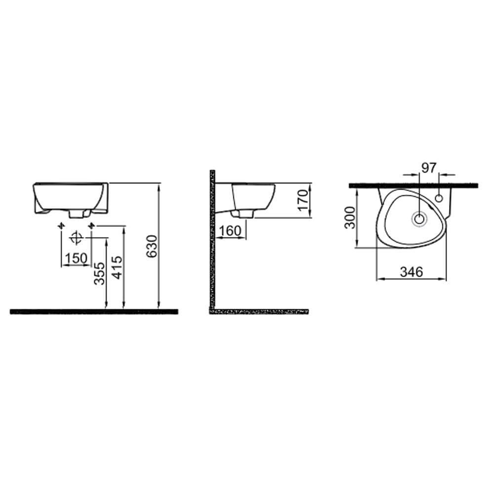 Kale Banyo Çocuk 38X30 Lavabo - 410200200133