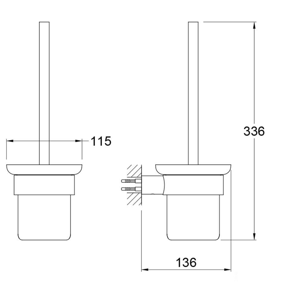 Kale Banyo D300 Tuvalet Fırçalığı - 410200600244