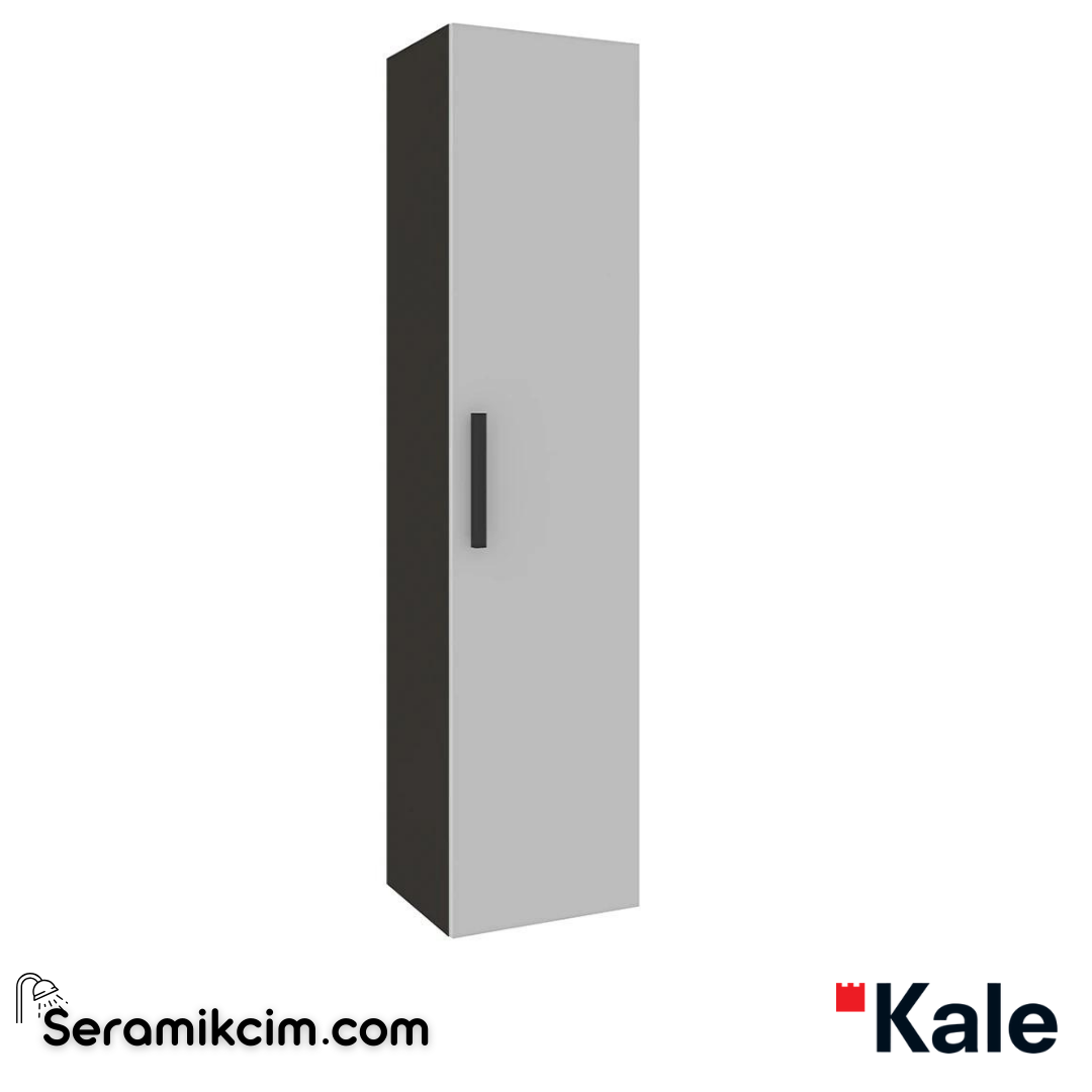 Kale Banyo Gris 40cm Boy Dolabı Siyah/Gri - 310300102799