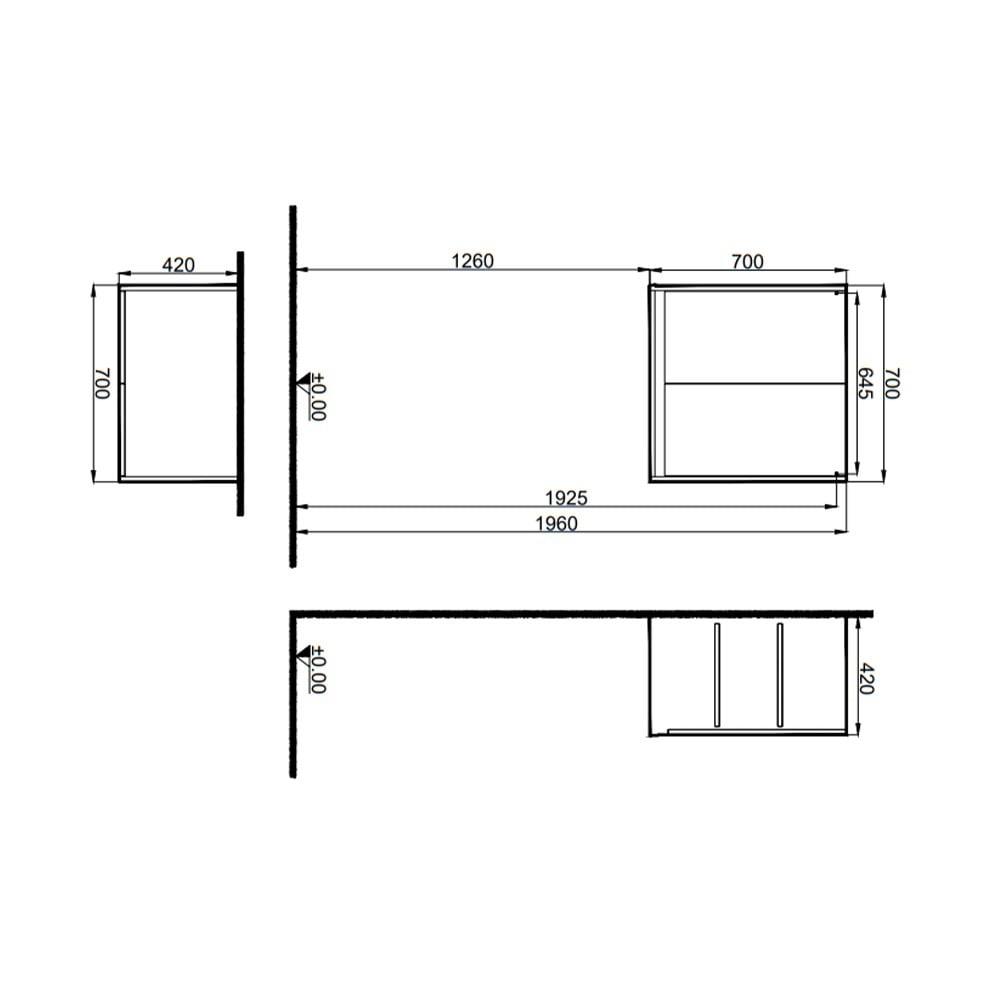 Kale Banyo İdea 2.0 (Durabad) 70Cm Çamaşır Makinesi Üst Dolap Parlak Beyaz - 310300101989
