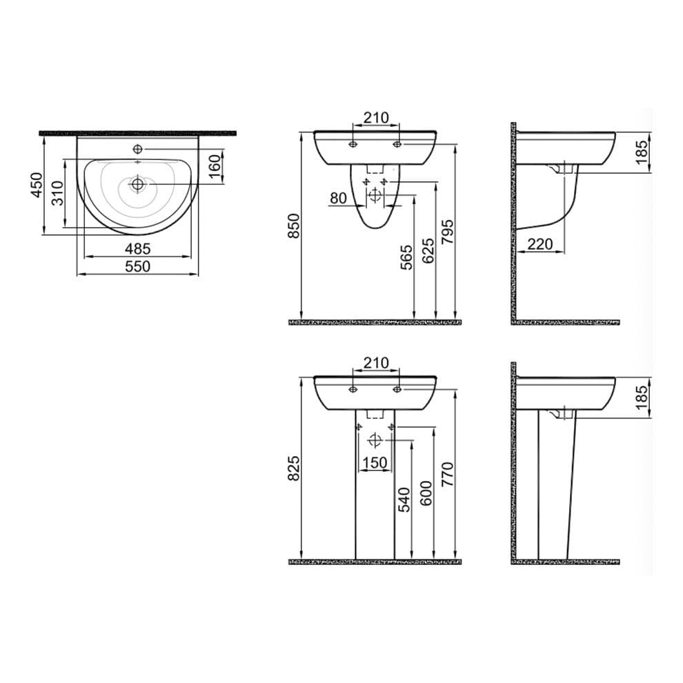 Kale Banyo İdea 2.0 55X45 Yuvarlak Lavabo - 310200200439