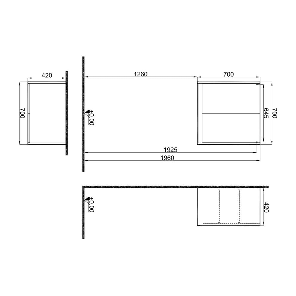 Kale Banyo İdea 2.0 (Durabad) 70Cm Çamaşır Makinesi Üst Dolap Pasifik A - 310300101991