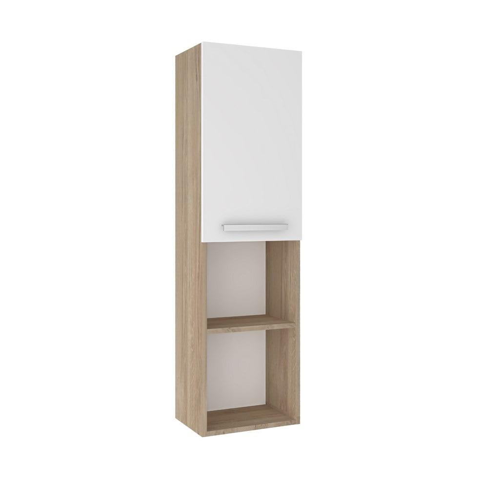 Kale Banyo Mare 40 Cm Boy Dolabı Beyaz/Meşe (Sağ) - 310300103330
