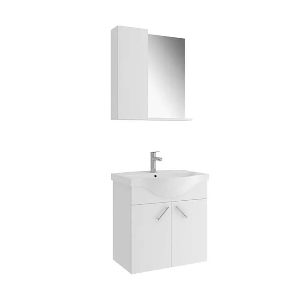 Kale Banyo Mılena 65 Cm Set Beyaz (Lavabo+Lavabo Dolabı+Yarım Dolaplı Ayna) - 610100201138