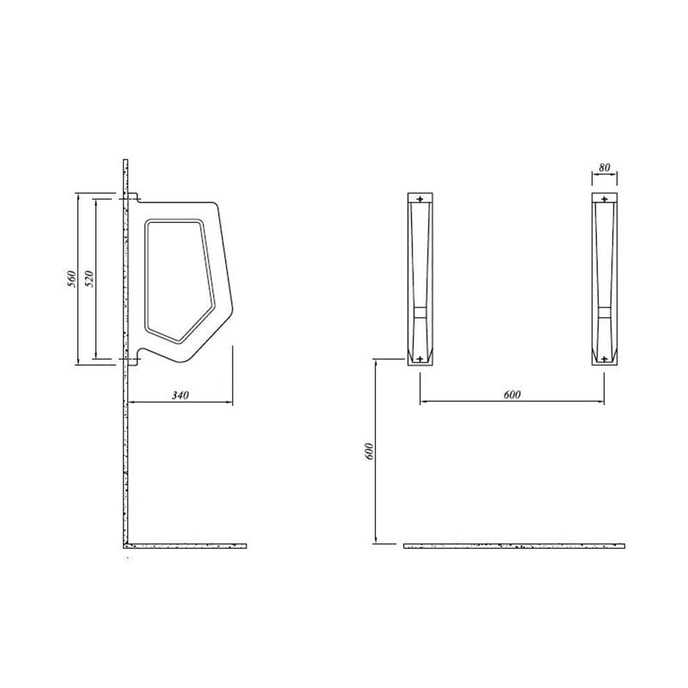 Kale Banyo Optimum 56X34 Pisuvar Ara Bölme - 310200300007