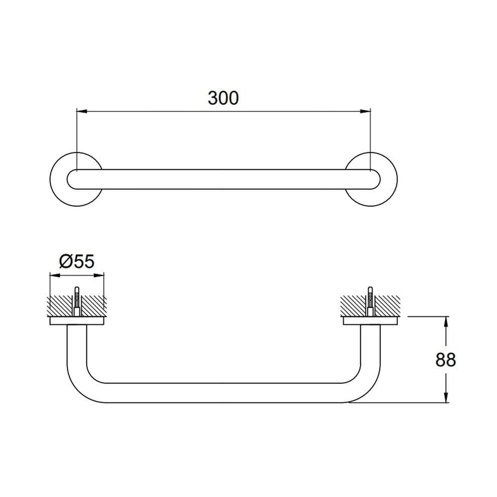 Kale Banyo Publıc Küvet Tutamağı 30 Cm(Krom) - 410200600364