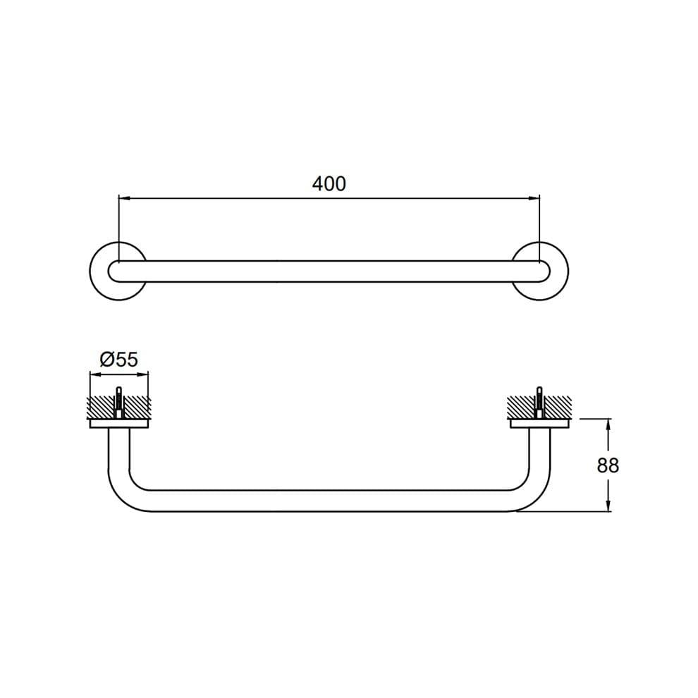 Kale Banyo Publıc Küvet Tutamağı 40 Cm(Krom) - 410200600365