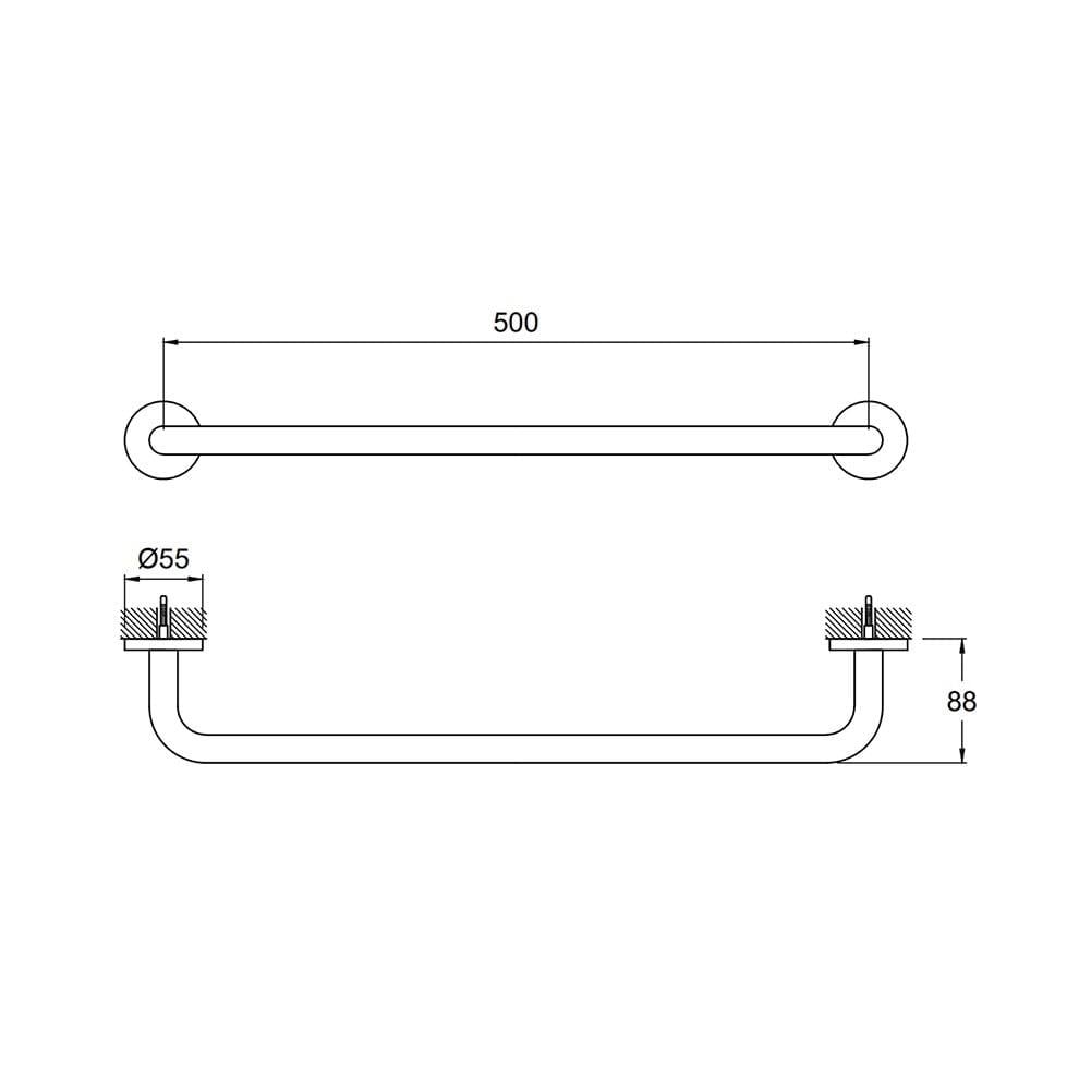 Kale Banyo Publıc Küvet Tutamağı 60 Cm(Krom) - 410200600366