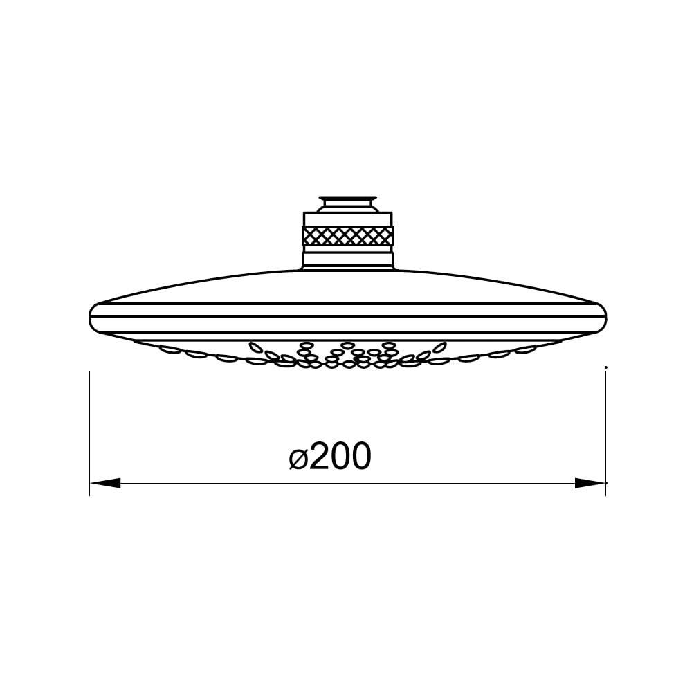 Kale Banyo Raın Duş Başlığı (Ç20Cm, Dirseksiz) - 410200502875