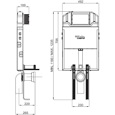 Kale Banyo Trıton Gömme Rezervuar Duvar İçi Metal Ayak 3/6L - 310200500071