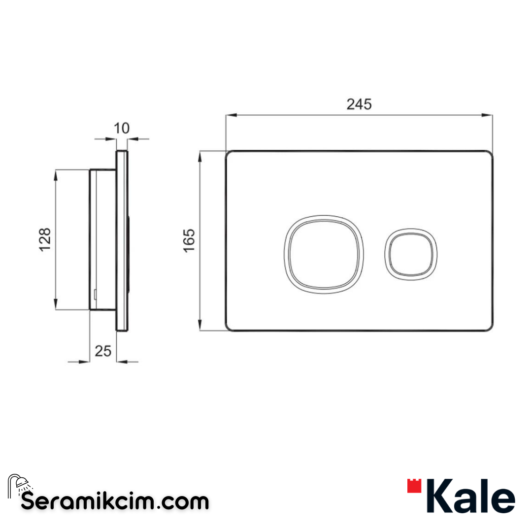 Kale Banyo Unıq Gömme Rezervuar Panel Ocean Black Altın - 310200500094