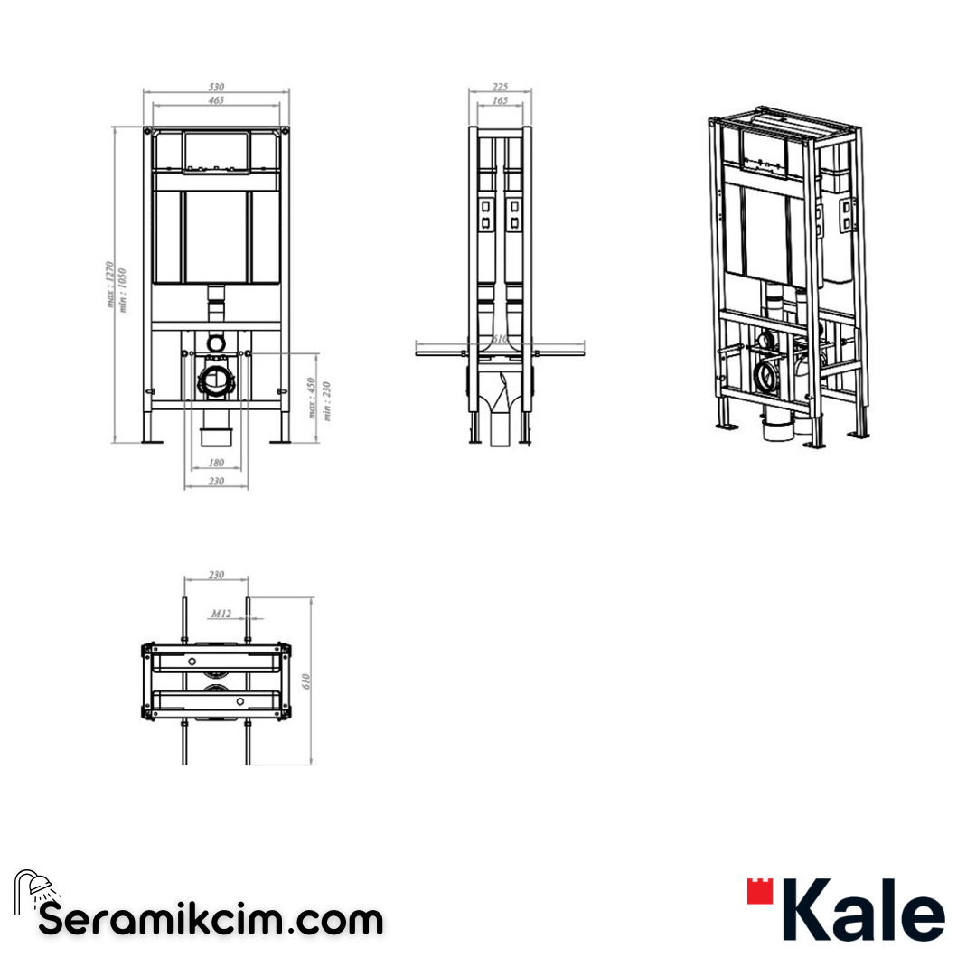 Kale Banyo Versus İnce Gömme Rezervuar - Sırt Sırta Duvar İçi - 310200500021