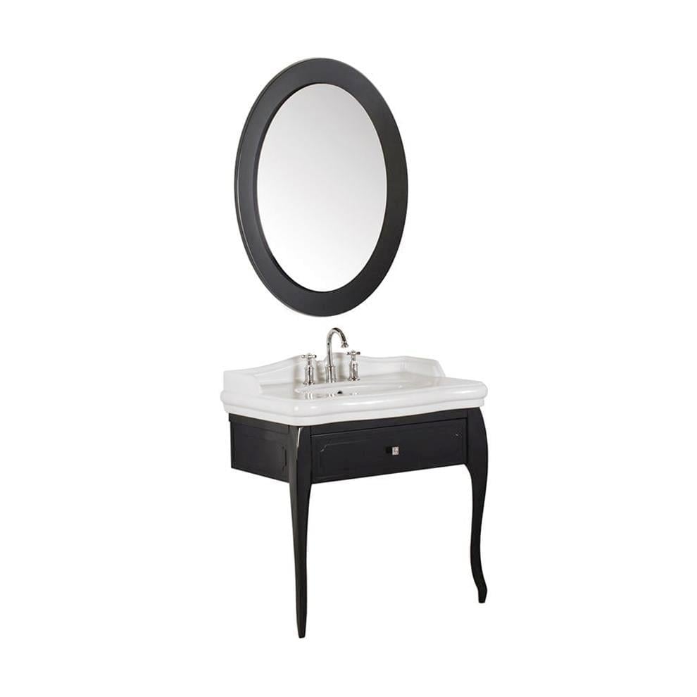 Kale Banyo Victorian 90Cm Set Antrasit(3 Delikli Lavabo+Lavabo Dolabı+Ayna) - 610100200397