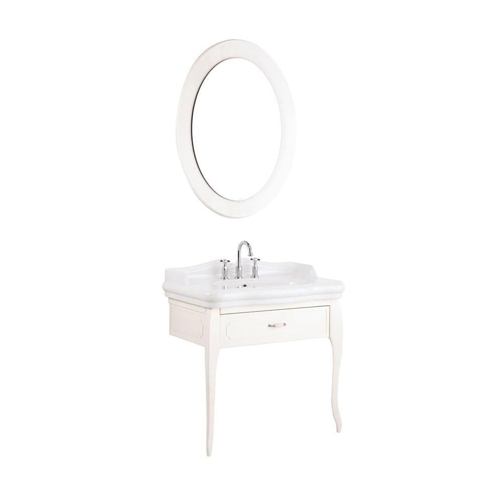 Kale Banyo Victorian 90Cm Set Krem (3 Delikli Lavabo+Lavabo Dolabı+Ayna) - 610100200396