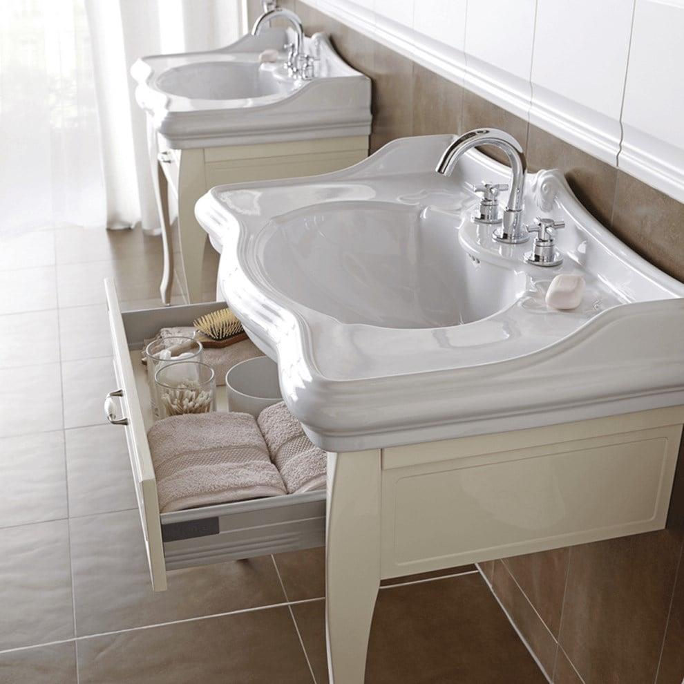 Kale Banyo Victorian 90X55,5 Etajerli Lavabo 3 Armatür Delikli - 310200200085