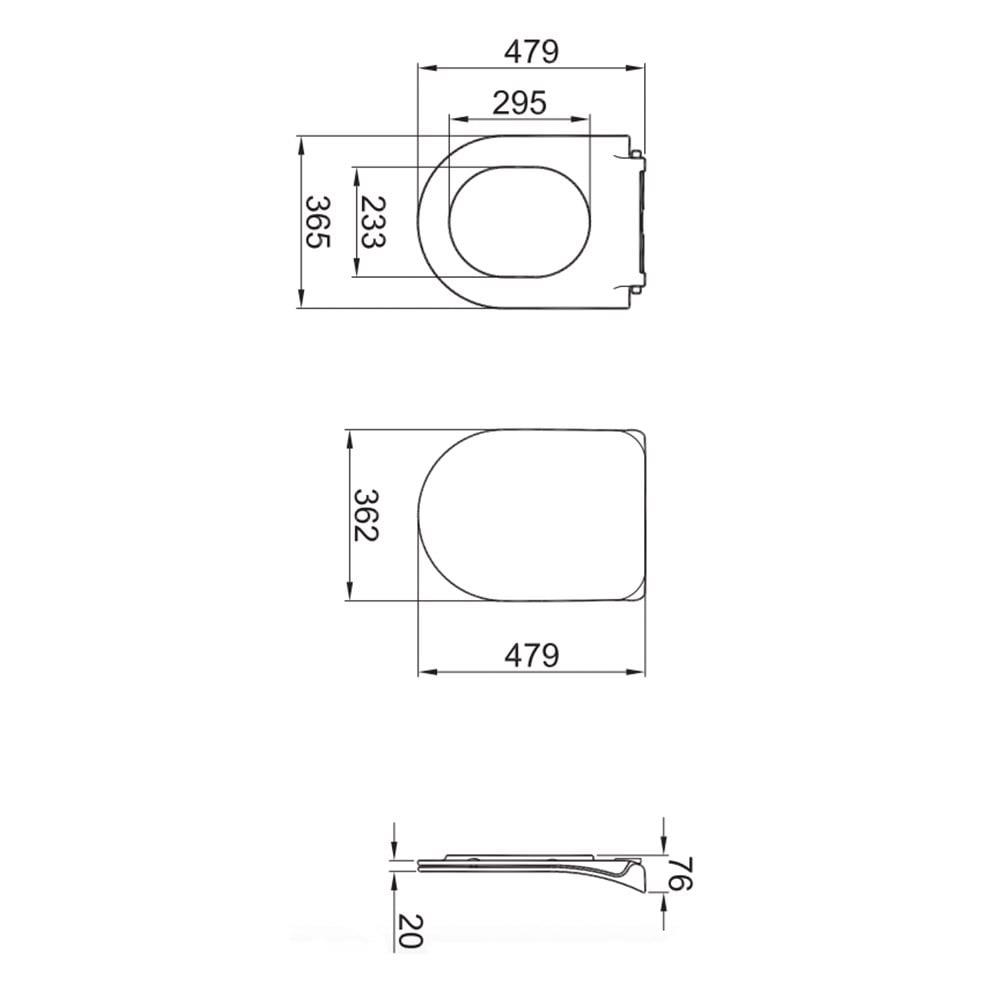 Kale Banyo Zero 2.0-Dove 2.0 Ultra Slim Smart Kapak Mat Vizon - 310200700047